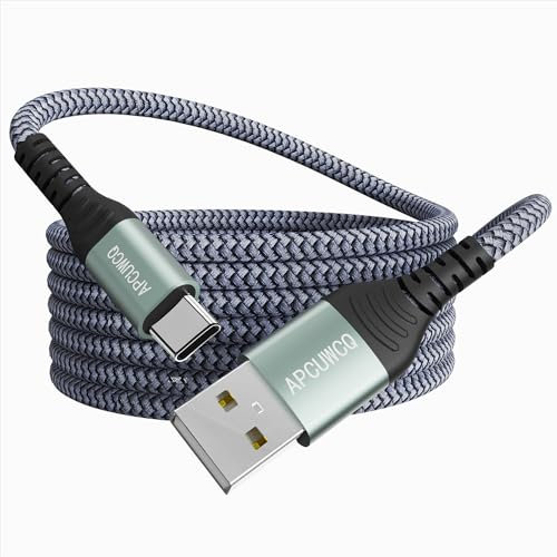 USB C Kabel 3M 3.1A Schnellladung Type C Ladekabel Nylon geflochtenes USB A auf USB C Schnellladung Ladekabel für Samsung Galaxy S10 S9 S8 Plus S21 Note 10 9 8 LG V20 G8 G7 Typ C Ladegerät Kable