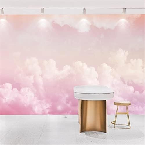 YueMingDi 3D Papier Peint Salon Canapé Rose Nuages Paysage Salon Chambre Fond D’Écran Art Stickers Muraux-200Cm×140Cm