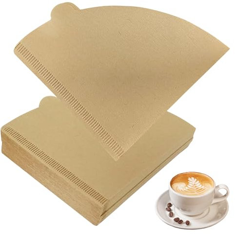 200Pcs Coffee Filter Papers, Disposable Unbleached Cone Filter Papers for V60 Coffee Dripper Size 01 for Coffee Dripper & Pour Over Coffee Maker, 1-2 Cups
