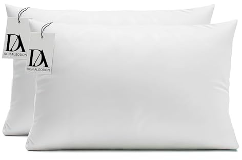 DON ALGODON - Almohada Fibra Hueca - Pack 2 Almohadas 75 cm SoftDream - Suavidad Envolvente y Confort Superior - Alta Transpirabilidad y Adaptabilidad - Firmeza Media - Antiácaros e Hipoalergénica