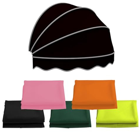 Tenda a cupola in tela nera, 130 cm, pieghevole, con telaio zincato, resistente alle intemperie, protezione da sole e pioggia, per porte, patii e vetrine