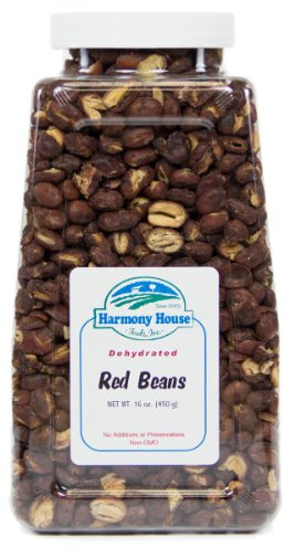 Harmony House Foods TRUE Dehydrated Red Beans - Easy Cook (16 oz, Quart Size Jar)
