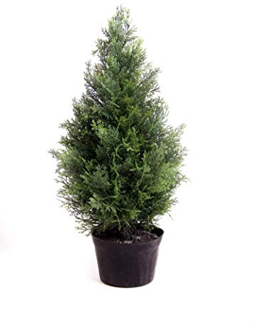 Best Artificial Árbol de coníferas de ciprés de cedro en maceta (2 pies)