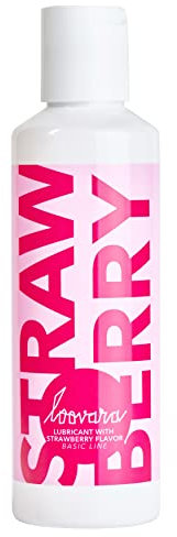 Loovara Gel lubrificante gusto fragola 100 ml - STRAWBERRY – Gel lubrificante commestibile a base d'acqua con gusto fragola, vegano, naturale, testato dermatologicamente