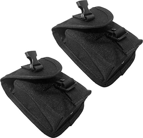 Sharplace 2er-Pack Taucher-Gewichtsgurt-Taschen Aus Verstärktem 600D Nylon-Gurtband, Schwarz, Tauchausrüstung Für Unterwasseraktivitäten