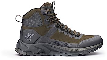RevolutionRace Herren Phantom Trail Mid Waterproof Hiking Boots, Wasserdicht Wanderschuhe Herren für alle Outdoor-Aktivitäten, Dark Olive, 43