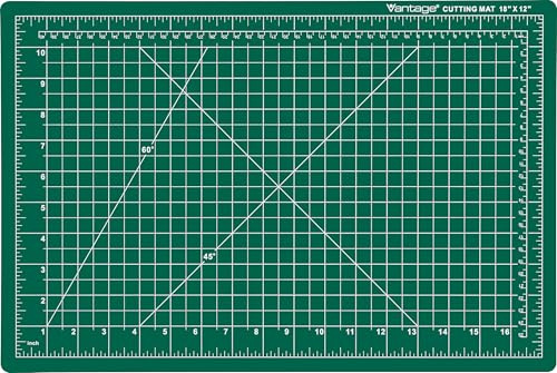 Dahle Vantage 10471 Tappetino da taglio autorigenerante, 30,5 x 45,7 cm, griglia da 1,27 cm, 5 strati per la massima guarigione, perfetto per artigianato e cucito, verde