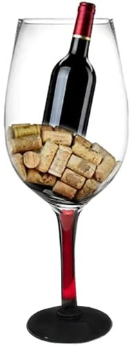 YUANXIN Giant Wine Glass Huge Stemware Creative Oversized Goblet Extra Large Champagne Glasses Beer Mug Red Wine Glasses (red 2500ml)