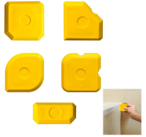 EUYKQNOI silicone tool Kit lisseur joint silicone spatule joint silicone 5 Lisseurs de Joint en Silicone Enlève-joints Outils de Calfeutrage Instruments Lissage Joints en Silicone et l'Acrylique Set