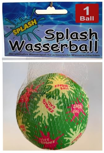 Sternfabrik Großer Splash Wasserball Ø 9cm Saugfähiger Schaumstoffball Pool Strand Spiele