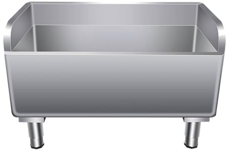Lavello in acciaio inox commerciale con fori di drenaggio e tubi, vasca per cucina, ristorante, garage, lavanderia