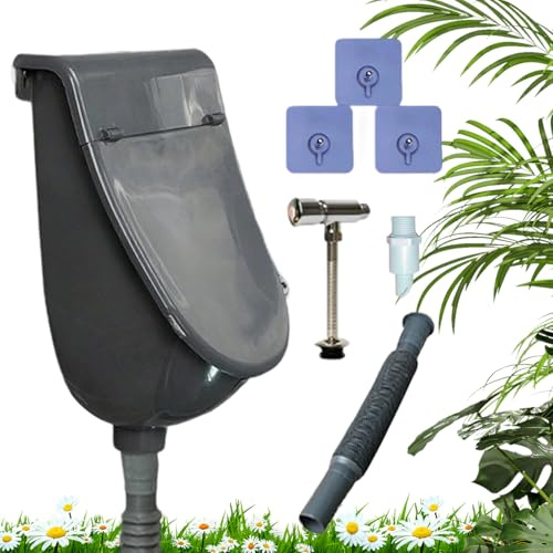 Orinatoio 'Acqua Uomo - Esterno Parete Montato Portatile Orinatoio Con Tubo Scarico | Valvola Scarico Incassata Vista, Separatore Urina | Per Campeggio Camper Giardino Cantiere, Ragazzi Uomini Bag