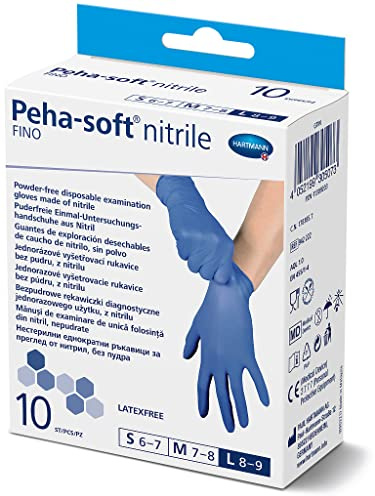 Peha-soft nitrile fino puderfrei unsteril Untersuchungshandschuhe Gr. L, 10 Stück