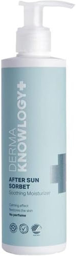 DermaKnowlogy After Sun Sorbet für Gesicht & Körper, Kühlendes, Beruhigendes und Revitalisierendes Aftersun lotion für Empfindliche Haut, Hypoallergen, Allergy-Certified, Ohne Parfüm, Vegan, 200 ml