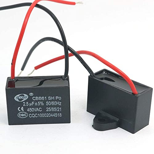 Fasizi 2st CBB61 2.5uF 450V AC 50/60Hz Luftkonditioneringsfläkt Motor Körkondensator