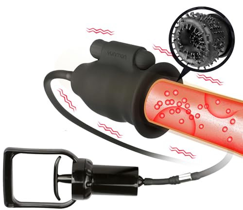LYAMais Penispumpe, Eicheltrainer, Eichelvibrator mit Handpumpe, männliches extremes Sexspielzeug Penisvergrößerung Vakuumpumpe für Männer Potenz-Training