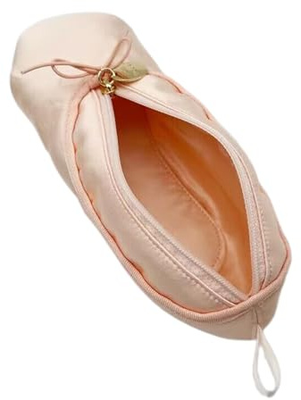 BELOWSYALER Bolsa de Maquillaje para Zapatos de Ballet Rosa,Elegante Estuche de Almacenamiento para cosméticos, entusiastas del Ballet y coleccionistas de artículos de papelería