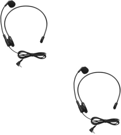 BESTonZON 2piezas Micrófono De Auriculares Amplificación De Voz Headset para Guías y Profesores Diseño y Cómodo Conferencias y