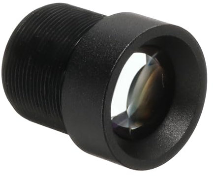 Sourcing Map 12mm F2.0 WA M12 Black Plastic Prime Fixed Focus CCTV Camera Lens with M12 Mount for IP Camera