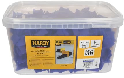 HARDY WORKING TOOLS Fugenclips 1 mm 400 Stück Eimer