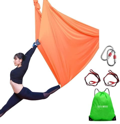LYXLBX Aerial Yogatuch, Schaukeltuch, Yoga-Schaukel, Yoga Vertikaltuch,Yogatuch Zum Aufhängen, Therapieschaukel, Schaukeltuch, Yogagurt Schaukel, Yogatücher, Yoga Set für Erwachsene Indoor(5X2.8M)