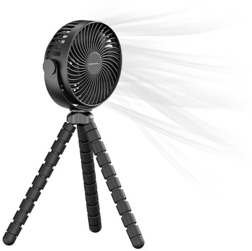 Ventilateur sans fil 360° avec trépied flexible [PEARL]