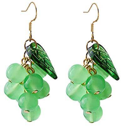 Homoyoyo Boucles D'oreilles Grappe De Raisin En Cristal Violet - 1 Paire Aiguille En 925 - Bijoux Déclaration Été Femme