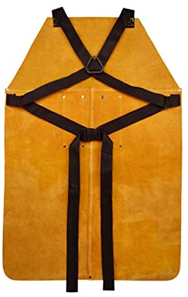 Equipaggiamento protettivo per saldatura A grembiule di saldatura con tasche resistenti all'usura addensato protettivo for resistenza ad alta temperatura per fabbricanti, saldatori, amanti del fai da