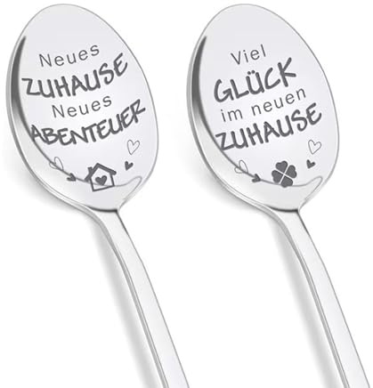 Hushållsvarare present kaffeskedar, 2-pack, rostfritt stål kaffebestick, te dessert, dekoration för hemmet eller lägenheten