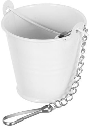 HEMOTON Gamelle pour Oiseaux Petite Et Suspendue Bol pour Perroquet Cage avec Clochette Mangeoire Portable pour Perruches
