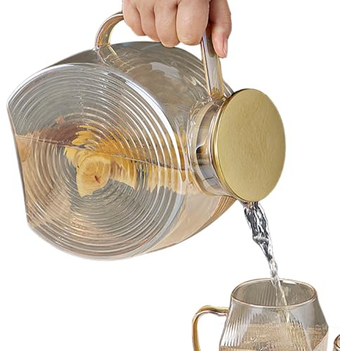 Patifirst Caraffa in,Bricco Teiera 2.5l | Coperchio Acciaio Inossidabile per Casa Cucina Frigorifero Bevande Caffè Latte Succhi