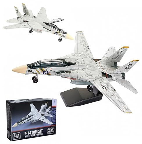 ITSTUVRH F-14 Tomcat Fighter Jet 1:72 Scale Quick Build Model Kit Airplane Military Display Model Collection or Gift (White)
