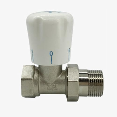 FACAIIO Válvula termostática de radiador, ángulo de 15 mm x 3 4 pulgadas, 5 niveles de temperatura, eficiencia energética, para regulación del flujo de agua