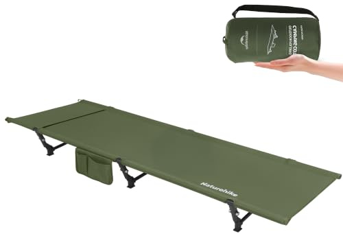 Naturehike Lit de camp pliable - Portable - Ultra léger - Charge maximale : 150 kg - Pour camping, randonnée, maison, voyage, bureau