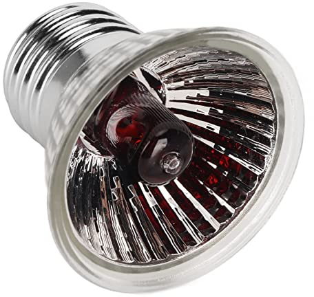 GLOGLOW Lampada Riscaldante per Rettili da 25 W Lampadina Sostitutiva per Lampada Termica per Rettili Termica per Prendere il Sole con Raggi UVA UVB 3.0 Base E27 a Infrarossi per (220V)