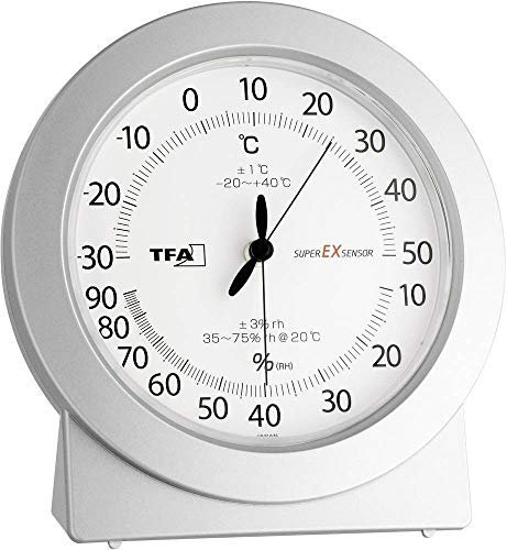 Präzisions-Thermo-Hygrometer, Kunststoff silber weiß, FE-TFA