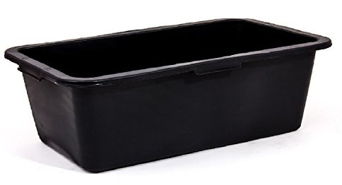 Cubeta de color negro de 80 litros de capacidad, plástica para mezclar argamasa, 3 tamaños disponibles