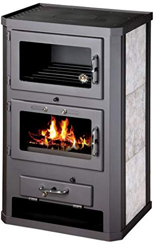 Poêle à bois, four, cheminée, cuisinière à combustible solide, brûleur à bûches 12/17 kW BImSchV 2