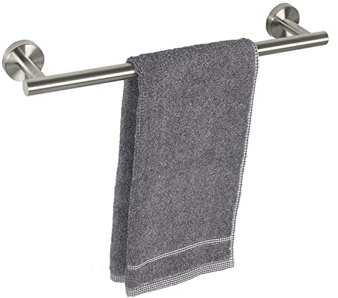 TocTen Barra de Toalla de baño – Espesar SUS304 Acero Inoxidable toallero de baño, Barra de Toalla para baño, Resistente montado en la Pared, Soporte para Toallas de baño (níquel Cepillado, 40,6 cm)