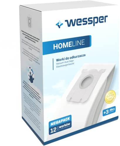 Wessper 12 bolsas para aspiradoras Philips PowerGo AEG VX9-2-ÖKO VX4 VX6 VX7 y VX8, compatibles con S-bag, compatible con Swirl PH86