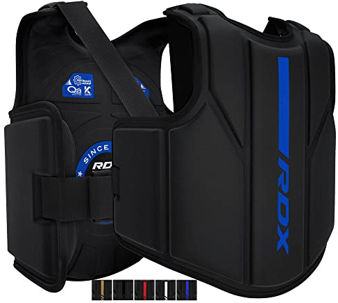 RDX Corpetto Protettivo, Boxe Torace Corpetti Maya Hide Pelle Perfetto per Boxe, MMA Allenamento, Arti Marziali, Sparring Coaching Corpo Guardia, Combattimento Kickboxing Taekwondo Palestra in casa