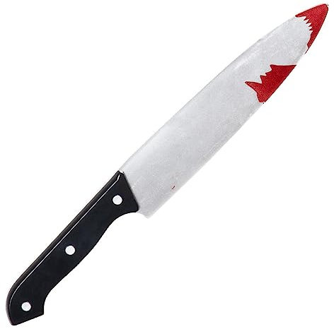 Accessoire en plastique pour Halloween, accessoire de déguisement, fausse arme sanglante, hache, couteau, machette, jouets d'Halloween (couteau d'horreur (30 cm)