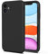 TAXXOE Silicone Case with iPhone 11 Case Soft Ultra Slim Protective Shockproof Liquid Silicone Phone Case,Anti-Scratch Microfiber Lining，6.1 inch-Black