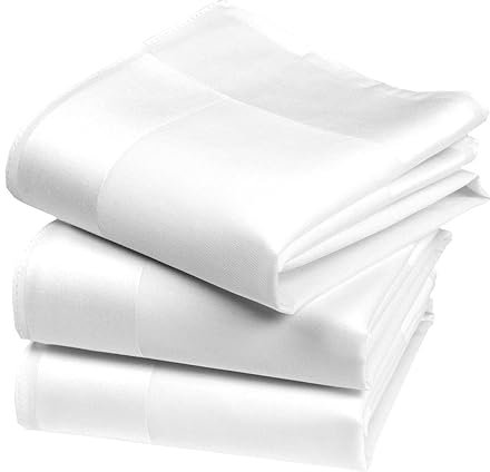 Taschentücher für Herren, Premium, 100 % gekämmte Baumwolle, 45 cm x 45 cm, 3-teilig, Modell A01, sortiert, 45cm x 45cm