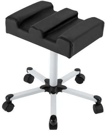 Puywegumt 50–70 cm justerbar pedikyrpall, pedikyrstol, rullpall, höjdjusterbar, arbetspall, snurrpall med 360° roterbara hjul