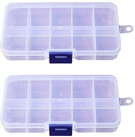 Lot de 10 boîtes de rangement pour bijoux, composants électroniques, boîte à accessoires, boîte de tri, étui de voyage