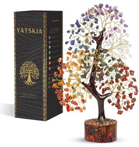 Yatskia 7 Chakra Tree Of Life, Crystal And Gemstones, Birthday Gifts For Women, Decorative Home Accessories, Living Room Decor, Crystal Gifts For Women