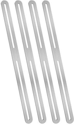 Juego de 4 piezas de montaje práctico para valla de buzón con tornillos y tuerca, diseños de fácil instalación para valla de jardín o puerta