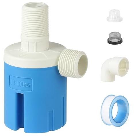 DBREAKS Automatisches Schwimmerventil, 3/4'' Wasserstandsregelventil, Automatische Wasserstandsregelung, Innenoberer Wassereinlass, Mit Filtersieb für Schwimmbäder, Badewannen, Viehtanks, Aquakultur