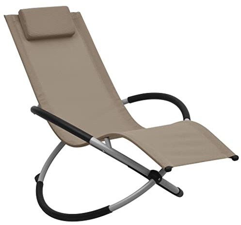 Générique Chaise Longue pour Enfants Acier Taupe,Meubles,Mobilier de Jardin,Sièges de Jardin,Bains de Soleil,Gris,6.85 KG,47795